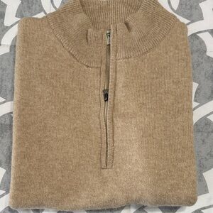 Orvis Men's Beige Zip-Up Sweater